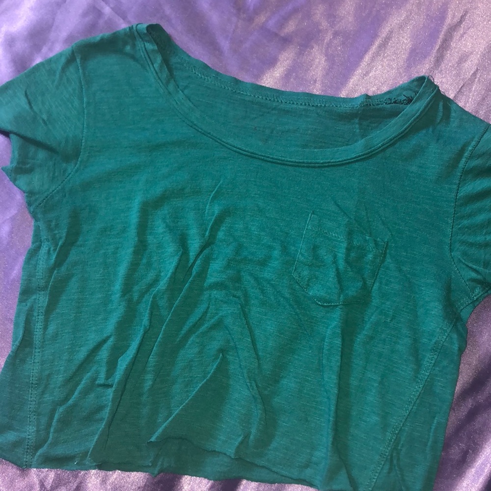 Teal Crop Top